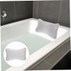 SECFOU 2pcs Portable Bathtub Pillow Suction Cups Grey Headrest for Neck Shoulder Support Bath Tub Accessory for Standard Straight-Back Bathtubs view 4