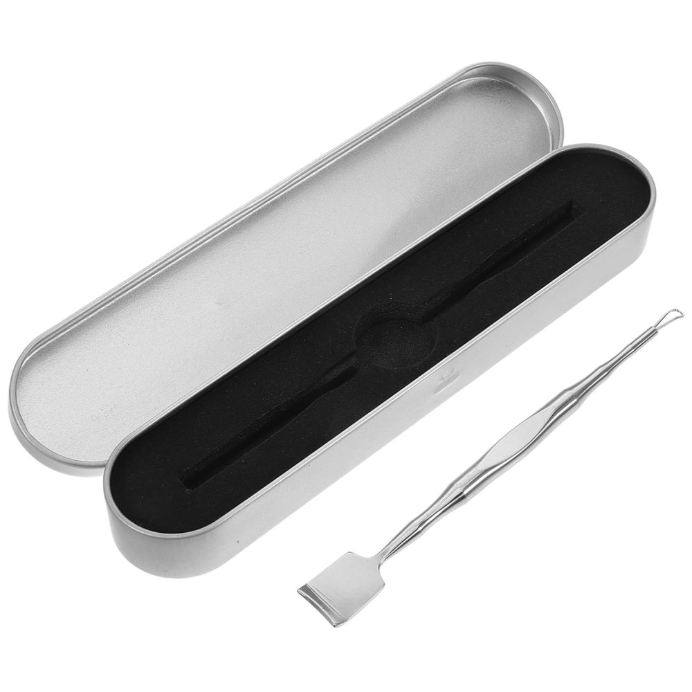 MOLUCKFU Stainless Steel Dual-end Blackhead Scraper Tool for Precise Pimple and Blackhead Removal for Home Use and Travel Face Cleaning Exfoliator for Women