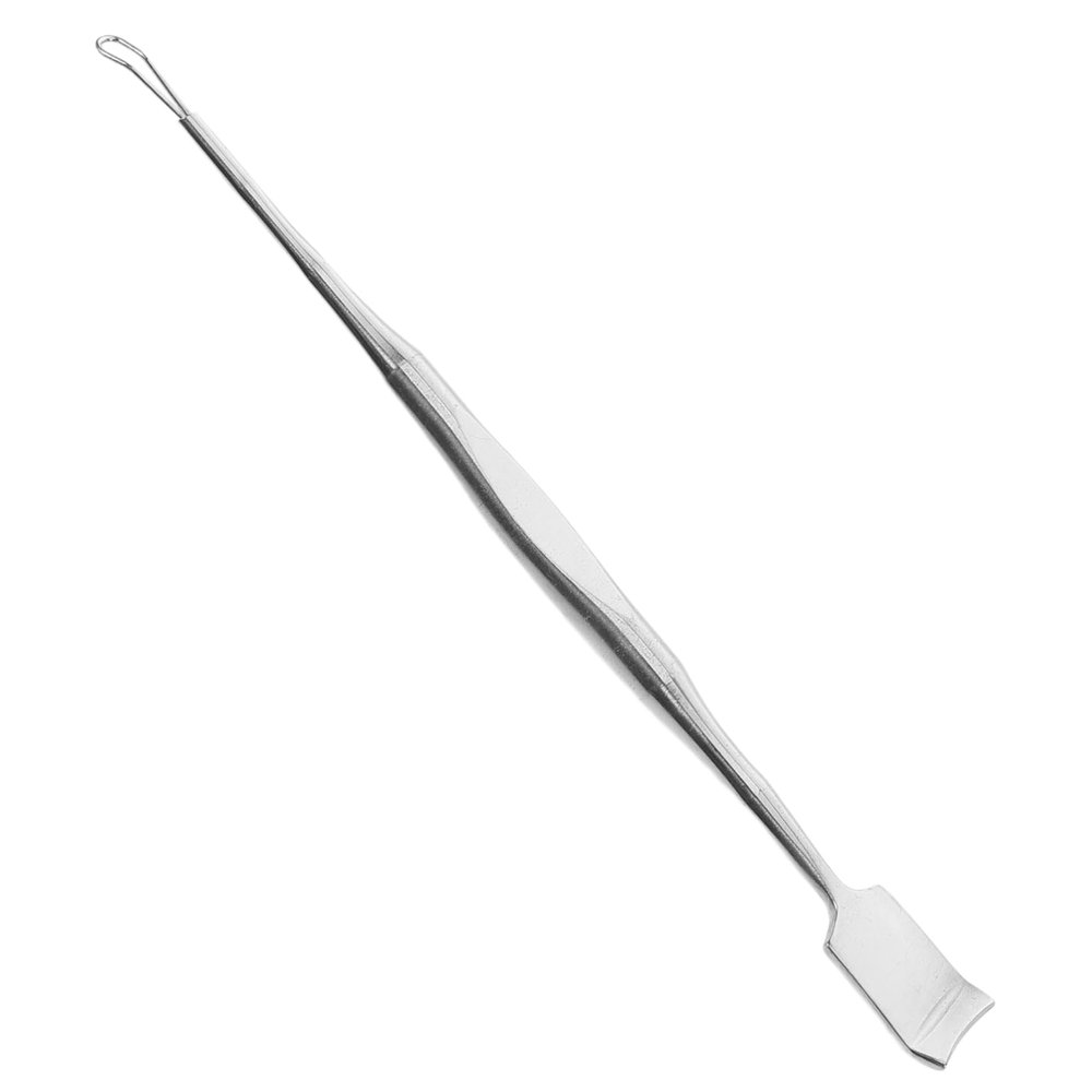 BEBEMOKO Stainless Steel Facial Pimple Spade Dual-end Blackhead Scraper Tool for Gentle Skin Exfoliation Deep Cleaning Facial Scrubber for All Skin Types Easy to Use Pimple Cleaning Device