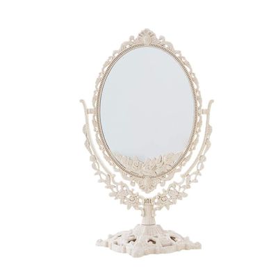 CZCZC Vanity Mirror Women Countertop Makeup Mirror Oval Shaped Double Sided Mirror Desk Cosmetic Mirror Bedroom Table Mirror for Home