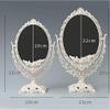 CZCZC Vanity Mirror Women Countertop Makeup Mirror Oval Shaped Double Sided Mirror Desk Cosmetic Mirror Bedroom Table Mirror for Home view 2