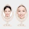 CZCZC Vanity Mirror Women Countertop Makeup Mirror Oval Shaped Double Sided Mirror Desk Cosmetic Mirror Bedroom Table Mirror for Home view 4