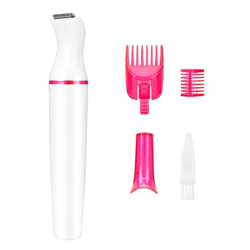 4-in-1 Multifunctional Electric Women Hair Trimmer for Nose Eyebrow Bikini, ABS Material