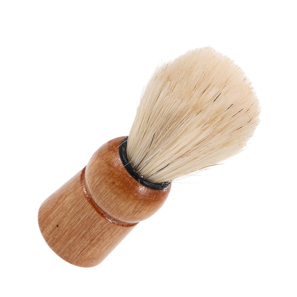 PLAFOPE Retro Beard Foaming Brush with Wooden Handle Shaving Brush for Men Easy to Clean Ergonomic Design for Precision Grooming for Travel and Daily Use