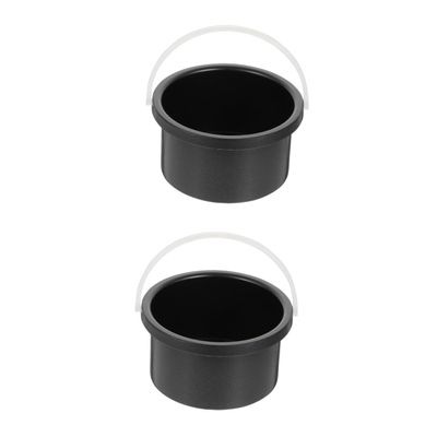 MUSISALY 2pcs Melting Wax Aluminum Container Wax Heater Accessory for Hair Removal Nonstick Smooth Compact for Waxing Salon Black