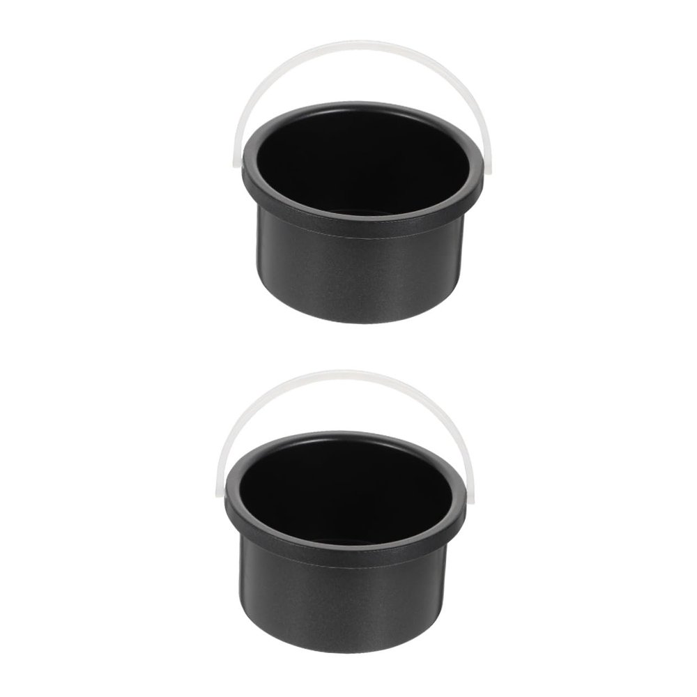 MUSISALY 2pcs Melting Wax Aluminum Container Wax Heater Accessory for Hair Removal Nonstick Smooth Compact for Waxing Salon Black