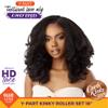 Sensationnel Curls Kinksandco Kinkyedges Wig - Kinky Roller Set 16 Inch Y Part Lace Natural Kinkytexture Edged Hairline for Natural 3C to 4C Hair Textures (1 JETBLACK) view 3