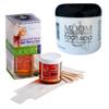 MOOM Organic Sugar Wax Hair Removal Kit & Aromatherapy Foot Spa Bundle  Lavender Waxing Kit (6 oz) with Strips & Sticks + 100% Natural Foot Cream for Smooth, Moisturized Skin view 1