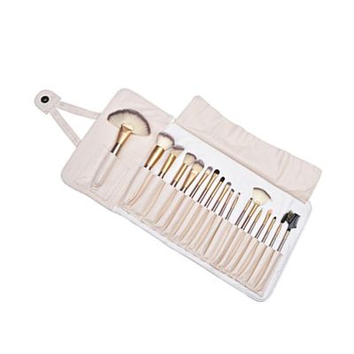 SKISUNO 24pcs One Makeup Brush Set Includes Powder Foundation Concealer Eyebrow Eyeliner Lip Brushes Soft Synthetic Hair Makeup Kit Travel Pouch