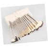SKISUNO 24pcs One Makeup Brush Set Includes Powder Foundation Concealer Eyebrow Eyeliner Lip Brushes Soft Synthetic Hair Makeup Kit Travel Pouch view 3