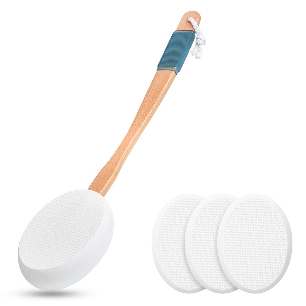 HASHI Self Tanner Applicator  Includes 4 Reusable Pads, Long Handle for Easy Back Application, Perfect for Smooth and Even Self-Tanning, Ideal for All Skin Tones