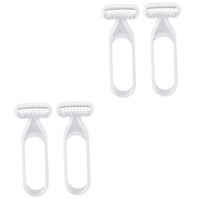 VINTORKY 4pcs Portable Hair Remover Tool for Women Safe Underarm Leg Shaver Skin-Friendly Precision Trimmer for Daily Use Travel-Friendly Design Light Grey