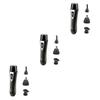 FOYTOKI 3pcs Nose Hair Trimmer Multi-Function USB Rechargeable Hair Removal Tool for Men and Women Compact Black Convenient and Portable Grooming view 1