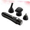 FOYTOKI 3pcs Nose Hair Trimmer Multi-Function USB Rechargeable Hair Removal Tool for Men and Women Compact Black Convenient and Portable Grooming view 4