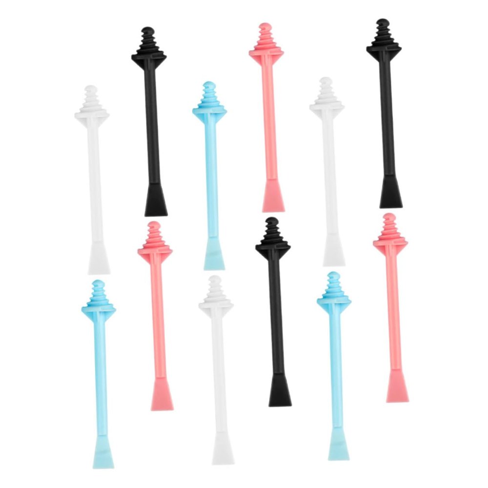 Ipetboom 12pcs Nose Wax Sticks Dual Purpose Applicator for Nostril Hair Removal in White and Black Easy to Use Nose Waxing Sticks for Men and Women