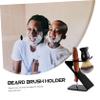 BELLIFFY Razor Stand Brush Holder Brush Stand Holder for Men Acrylic Professional view 3