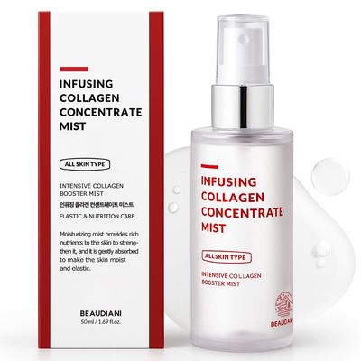 BEAUDIANI Collagen Facial Mist  Hydrating & Firming Spray for Face, Anti-Wrinkle Korean Skincare, Daily Moisturizer & Skin Tightening Mist with Nourishing Collagen (1.69 fl oz)