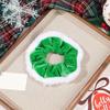 2pcs Green Red Velvet with White Wool Scrunchies for Women,Women Girl Scrunchies,Classic Elastic Scrunchy Hair Bands Ties, Elastic Ponytail Holder Hair Accessories Christmas view 2