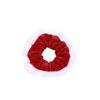 2pcs Green Red Velvet with White Wool Scrunchies for Women,Women Girl Scrunchies,Classic Elastic Scrunchy Hair Bands Ties, Elastic Ponytail Holder Hair Accessories Christmas view 3