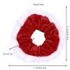 2pcs Green Red Velvet with White Wool Scrunchies for Women,Women Girl Scrunchies,Classic Elastic Scrunchy Hair Bands Ties, Elastic Ponytail Holder Hair Accessories Christmas view 4