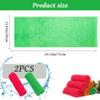 2PCS African Net Sponge, 30x12 Long Elastic Nylon African Exfoliating Net, Red and Green Washcloth, Absorbent Quick Drying African Net Cloth for Women Men view 2