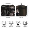 HJUQNGF Cosmetic Bag Portable Black Labrador Toiletry Bag Large Capacity Travel Makeup Bag Beauty Makeup Organizer for Full-Sized Shampoo Conditioner Brushes Set Makeup Accessories view 2