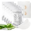 myaokue-up 102 pcs Natural Hydrogel Eye Gel Pads V- Shape Collagen and Aloe Vera Patches for Under Eyes Premium Eye Mask Beauty Tool Kit (Silver) view 1