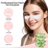 myaokue-up 102 pcs Natural Hydrogel Eye Gel Pads V- Shape Collagen and Aloe Vera Patches for Under Eyes Premium Eye Mask Beauty Tool Kit (Silver) view 3