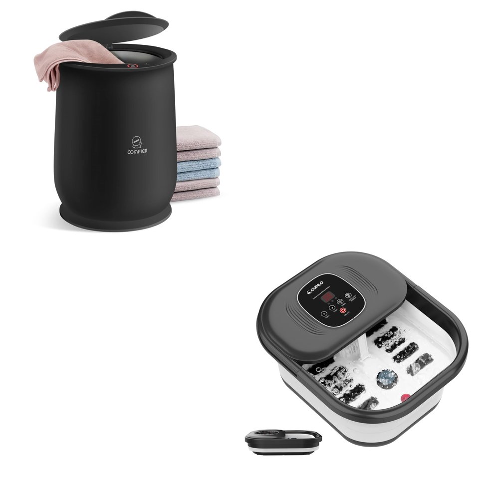 CuPiLo Foot Spa Massager with Heat & COMFIER Towel Warmers