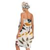 Bulletgxll Plants and Flowers Women's Shower Wrap Towel Set of 3 Adjustable Spa Body Wrap Super Absorbent Bathrobe with Hair Towel & Headband view 2