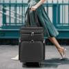 LOHISHILO Makeup Rolling Train Case Large Storage Cosmetic Trolley, Professional Cosmetic Organizer Box with Detachable WheelsSalon Barber Case Traveling Cart Trunk, Black 14.17 * 10.24 * 18.9in view 2