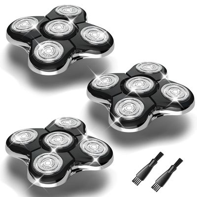 3Pack Shaver Replacement Head Compatible with Remington Balder Pro Head Shaver ModelSPR-XR7000,with 2 Sweeping Brush
