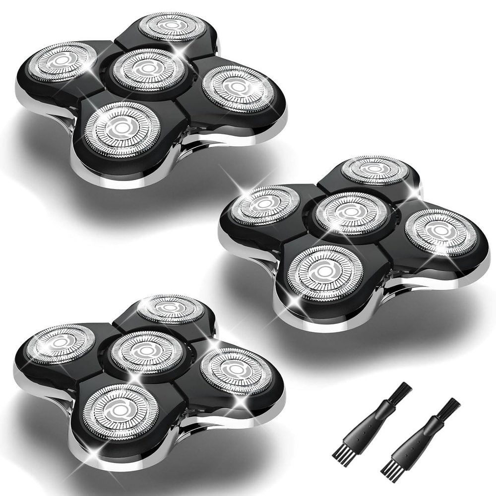 3Pack Shaver Replacement Head Compatible with Remington Balder Pro Head Shaver ModelSPR-XR7000,with 2 Sweeping Brush