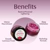 Beetroot Lip Scrub With Beetroots, Shea Butter & Cocoa Butter - For Dark,Chapped & Pigmented Lips - For Brightening Dark Lips - For Men and Women - 15 gm view 2