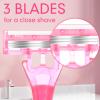 Lasnten 30 Pcs Women's Disposable Razors Bulk 3 Blades Sensitive Skin Razors for a Smooth and Comfortable Shave view 2