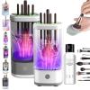 Cosmetic Brush Cleaner, Waterproof Automatic Makeup Brush Cleaner for Makeup Brush Set (Plug-in,2PCS-C) view 1