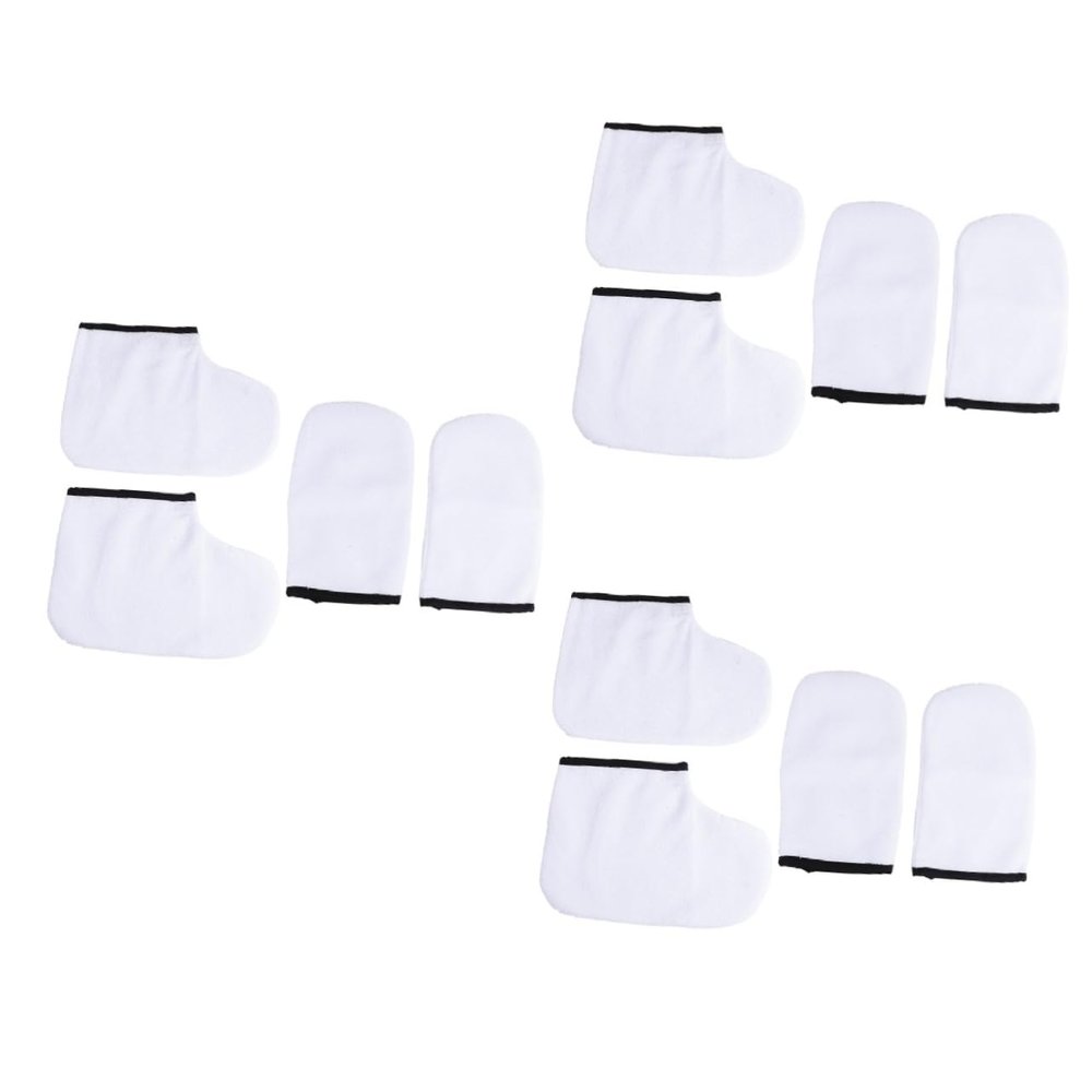 NULYLU 12pcs Paraffin Wax Mitts and Booties Heat Therapy Spa Hand and Foot for Moisturizing Fit for Home and Salon Use and Material