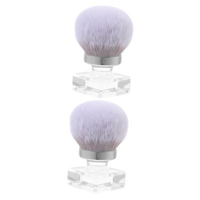 OSOLADY 2pcs Multi-use Makeup Brush Handle Portable Cosmetic Powder Brush for Nail Dust Cleaning Small for Home and Travel and Easy to Use Makeup Tool