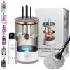 Cosmetic Brush Cleaner, Waterproof Automatic Makeup Brush Cleaner for Makeup Brush Set (Plug-in,White) view 1