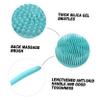 ADOCARN Silicone Massage Back Brush Long Handle Bath Brush Body Exfoliator Scrubber Mat Cleaning Tool for Showering view 4