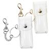 2pcs Lip Gloss Pouches Key Ring Pvc Lipstick Holder Keychain for Lip Balm Makeup Accessories Compact Travel Storage for Women and Girls view 1