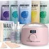 Tress Wellness Award Winning Waxing Kit for Sensitive Skin Safe for Face & Skin, Easy to Use At-Home Kit for Face, Bikini, Brazilian & Full Body - Digital Display, Pink view 1
