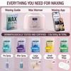 Tress Wellness Award Winning Waxing Kit for Sensitive Skin Safe for Face & Skin, Easy to Use At-Home Kit for Face, Bikini, Brazilian & Full Body - Digital Display, Pink view 2