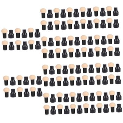 Beatifufu 60pcs Mushroom Makeup Puff Wet Dry Use Non Cosmetic Sponge for Liquid Foundation Powder Includes Convenient Handle and Storage Box Safe for All Skin Types