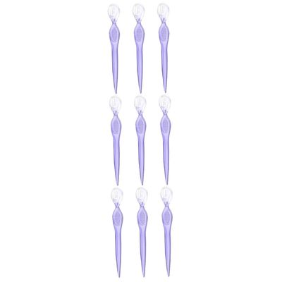 HAPINARY 9pcs Stainless Steel Eyebrow Non- Grip Portable Beauty Makeup Tools for Women Travel-Friendly Eyebrow Trimmers Transparent for Grooming and Shaping