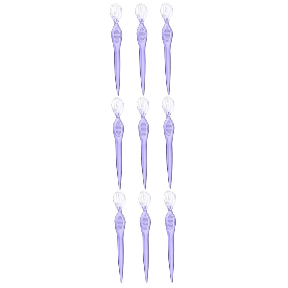 HAPINARY 9pcs Stainless Steel Eyebrow Non- Grip Portable Beauty Makeup Tools for Women Travel-Friendly Eyebrow Trimmers Transparent for Grooming and Shaping