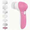 7-in-1 Electric Facial Cleanser with Massager, Pore Cleaner, 3 Intensity Levels, Pink view 1