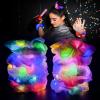 10 Pcs Light UP Scrunchies for Women: LED Hair Scrunchies Rave Hair Accessories for Girls Glow in the Dark Party Supplies Sleepover Party Favors Festival Christmas Birthday Gift view 1