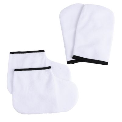VINTORKY 3sets Warm Paraffin Glove and Mitts Set Hand and Foot Care Paraffin Wax Therapy Easy to Use 4pcs*3