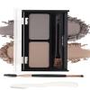 Eye Brow Powder for Women,2 Color Waterproof Eyebrow Powder Tinting Palette Light Brown Taupe Long-Lasting,Brow Fill&Sculpt Natural Eyebrow Contour Eyeshadow Mothers Gift with Brow Brush&Razor-01 view 1